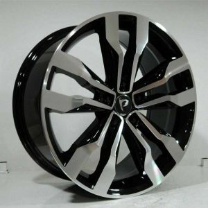 BKY 5909B  8.5X20 inç 5X112 ET40 66.56 BLACK+LIP MACHINED XL ÇELİK JANT 1 TAKIM (4 adet) JANT SİPARİŞİ