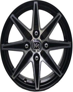 Kormetal KM 414 6x14inç 4x100 et35 67.1 Black Machined Çelik Jant