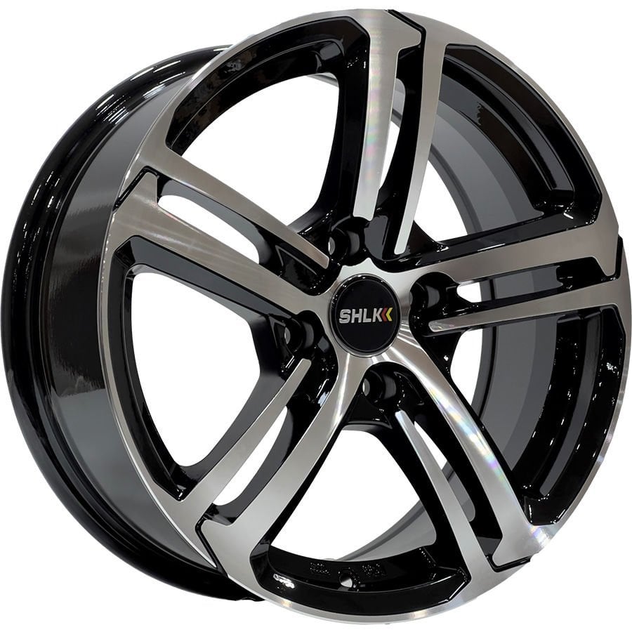 SLK 1721 6.5X16 inç 4X108 ET25 65.1 BLACK MACHINED XL ÇELİK JANT