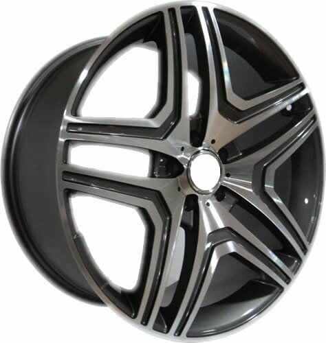 Slk SLK 1284 9x22inç 5x112 Gun Machined Mercedes Replika Çelik Jant