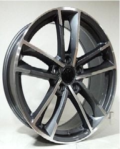 Powcan Bk 5126 8x18inç 5x112 et45 66.45 Hyper Sılver Machined Audi Çelik Jant