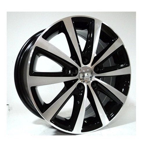 Powcan BK 672 6x15inç 5x100 Black Machined VOLKSWAGEN Replika Çelik Jant