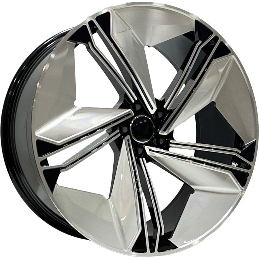 FRM FAD 23  9X20 inç 5X112 ET30 66.5 BLACK+MILLING FACE XL ÇELİK JANT