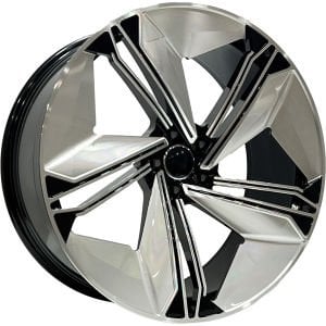 FRM FAD 23  9X20 inç 5X112 ET30 66.5 BLACK+MILLING FACE XL ÇELİK JANT