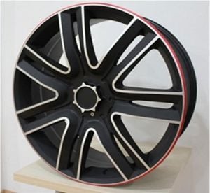 Powcan BK 207 8x20inç 5x120 Mat Black Red Range Rover Replika Çelik Jant