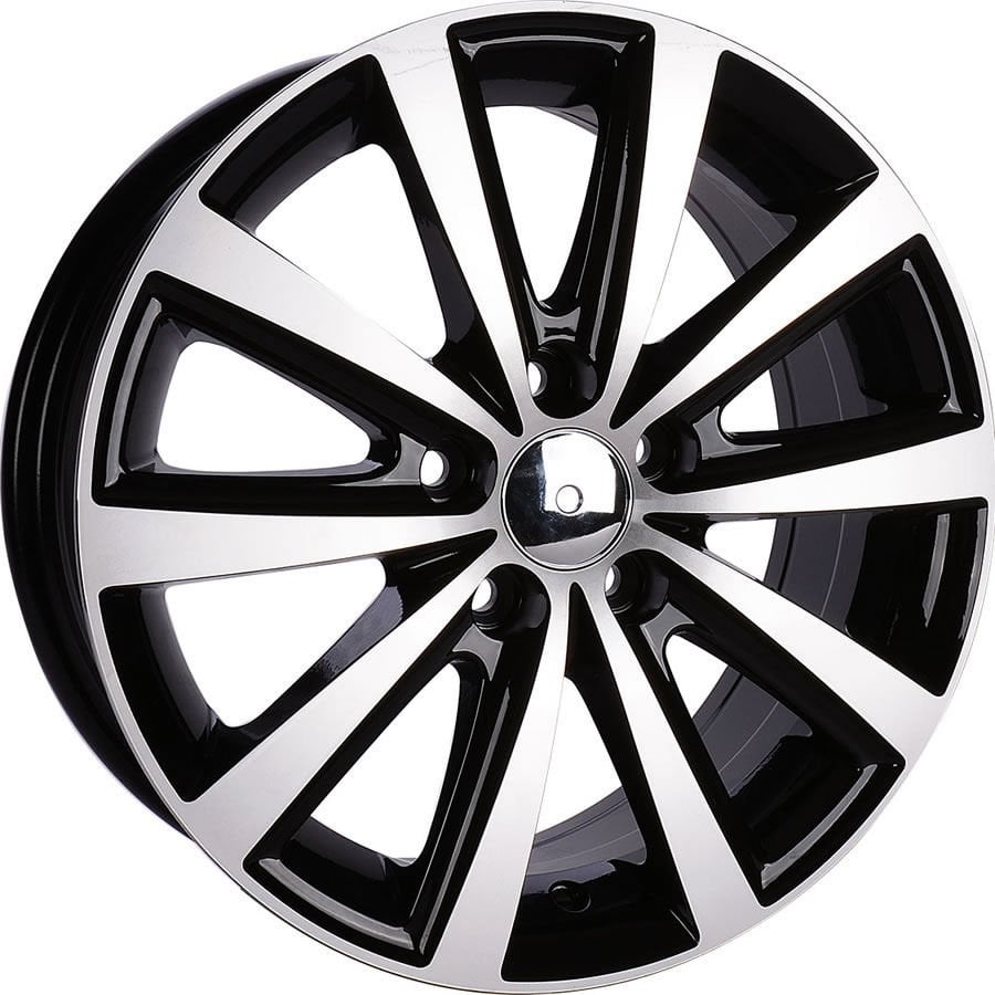 BK 672 6X14İNÇ  5X100 ET30 57.1 BLACK MACHINED XL ÇELİK JANT