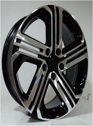 Powcan Bk 5156 8x19inç 5x112 et45 57.1 Black Machined Volkswagen Çelik Jant