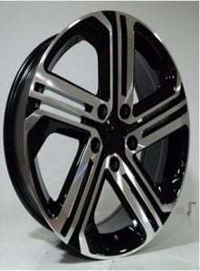 Powcan Bk 5156 8x19inç 5x112 et45 57.1 Black Machined Volkswagen Çelik Jant