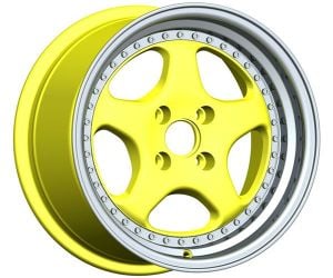 Powcan BK 660 8x15inç 4x100 YELLOW LIP MACHINED ÇELİK JANT