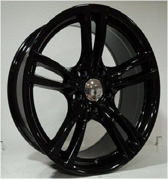 Powcan Bk 5183 8x18inç 5x120 et34 72.56 Shıney Black Machined Bmw Çelik Jant