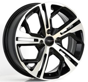 PRO 65139 6.5X16  4X108 ET25 65.1 BLACK MACHINED XL ÇELİK JANT