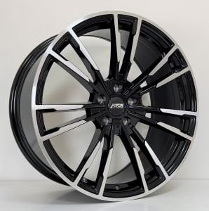 BCH F736 9.5X20İNÇ  5X112 ET37 66.5 BLACK MACHINED XL ÇELİK JANT
