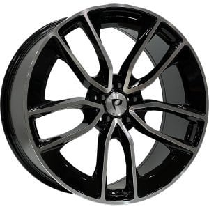 BK 5949 10X22İNÇ  5X112 ET45 66.56 BLACK MACHINED XL ÇELİK JANT