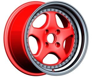 Powcan BK 660 7x14inç 4x100 RED LIP MACHINED ÇELİK JANT