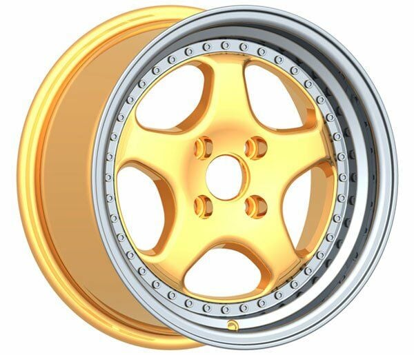 Powcan BK 660 7x14inç 4x100 GOLD LIP MACHINED ÇELİK JANT