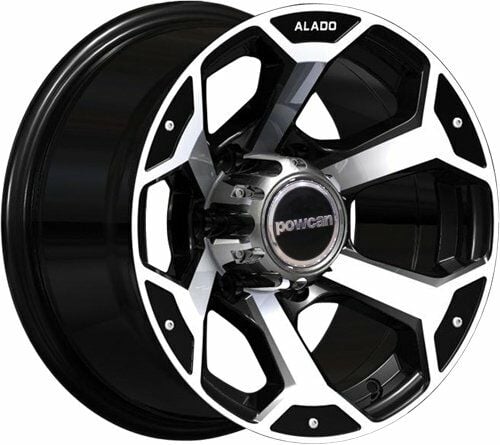 Powcan BK 321 8x15inç 5x114.3 Black Machined Çelik Jant