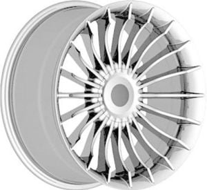Powcan BK 273 9.5x20inç 5x120 Hyper Silver Replika Çelik Jant