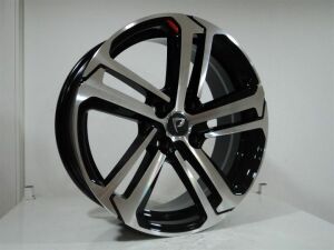 Powcan BK 5447 6.5x17inç 4x108 et20 65.1 BLACK MACHINED Çelik Jant