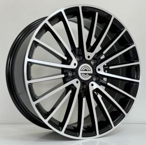 EXP HBC0025 9.5X20İNÇ  5X112 ET43 66.6 BLACK MACHINED XL ÇELİK JANT