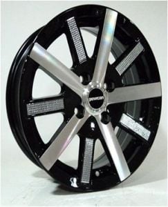 Powcan BK 953 6x14inç 4x100 et35 73.1 Black Machined Çelik Jant