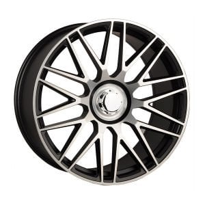 BKY 0207 10X21İNÇ  5X112 ET35 66.56 BLACK MACHINED XL ÇELİK JANT
