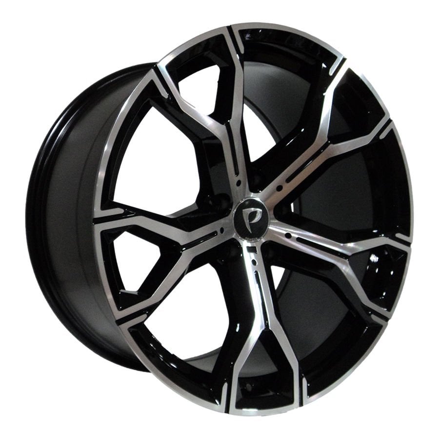 BK 5498 9.5X21İNÇ  5X120 ET40 74.1 BLACK MACHINED XL ÇELİK JANT