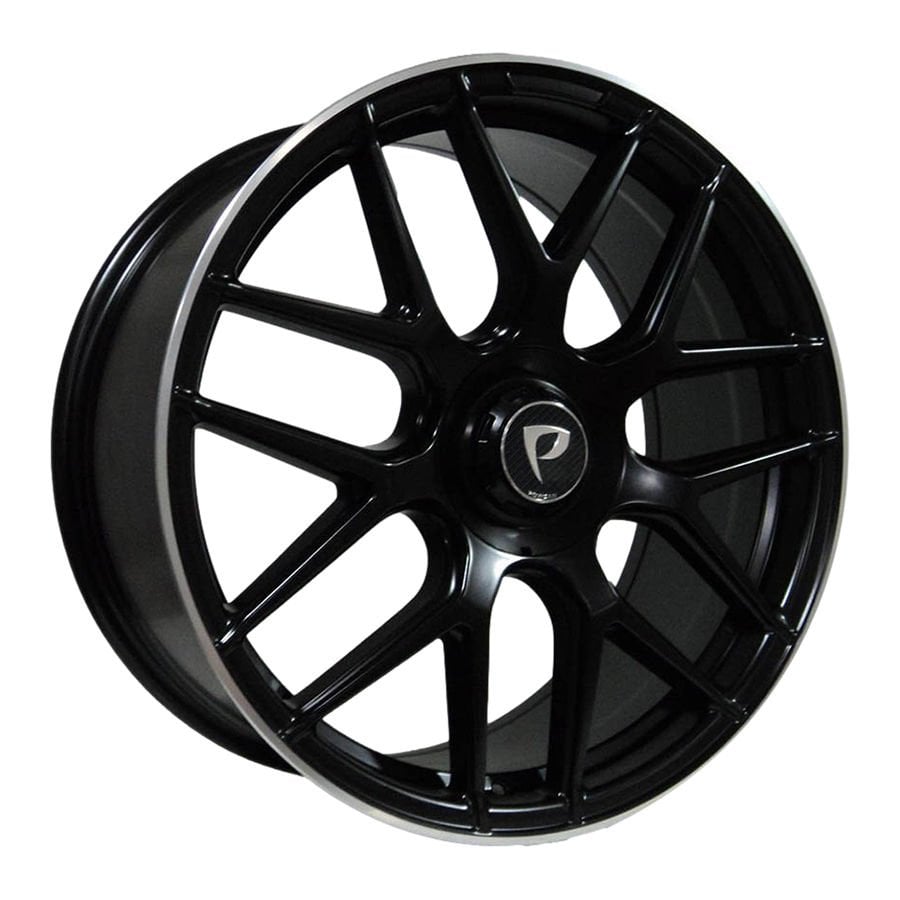 BK 5318 9.5X20İNÇ  5X112 ET45 66.56 MAT BLACK LIP MACHINED XL ÇELŞK JANT