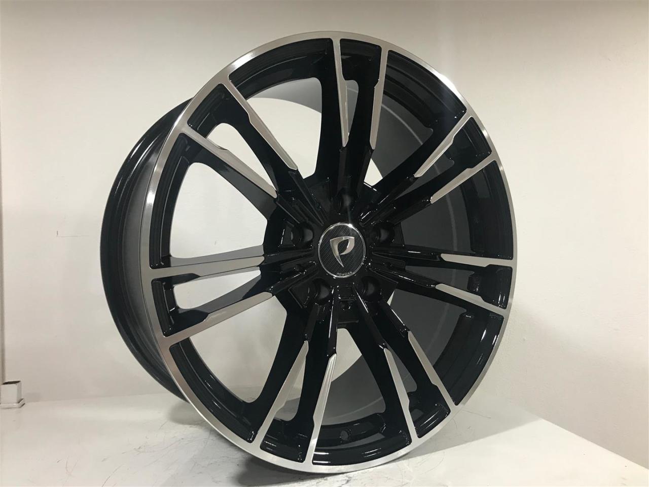 Powcan Bk 5396 9.5x19inç 5x112 et40 66.6 BLACK Machined Çelik Jant 1 TAKIM (4 adet) JANT SİPARİŞİ