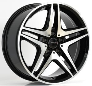 PRO 75011 8X17İNÇ  5X112 ET35 66.56 BLACK MACHINED XL ÇELİK JANT
