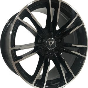 Powcan Bk 5396 8.5x19inç 5x112 et30 66.6 BLACK Machined Çelik Jant