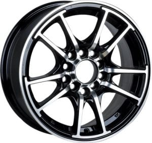SLK 1152 5.5x13inç 4x100/114 Black Machined Çelik Jant