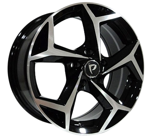 BK 5340 6X14inç  5X100 ET35 57.1 BLACK MACHINED XL çelik jant