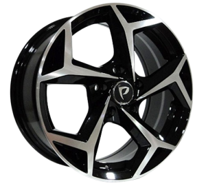 BK 5340 6X14inç  5X100 ET35 57.1 BLACK MACHINED XL çelik jant