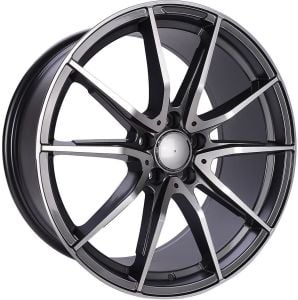 POWCAN BK-5015 8x18inç 5x112 ET45 66.56 BLACK Machıned Replika Çelik Jant