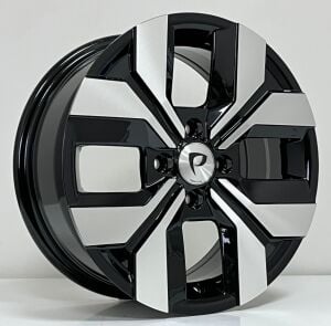 BKY 1392 6X14inç  4X100 ET35 60.1 BLACK MACHINED XL çelik jant