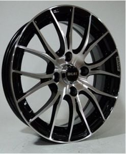 SLK Slk 9022 5.5x14inç 4x100 et35 73.1 Black Machined Çelik Jant