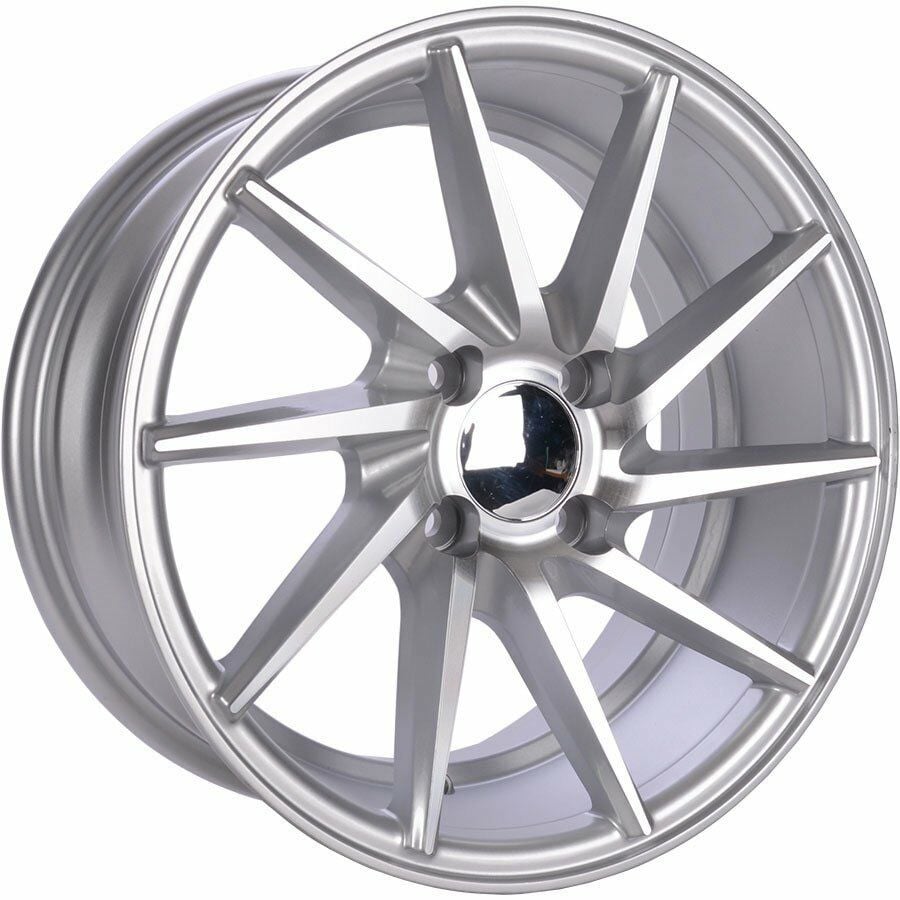Powcan BK 885B  7x14inç 4x100 et35 73.1 Silver Machined Çelik Jant