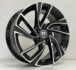 BK 5772 6.5X15inç  5X100 ET35 57.1 BLACK MACHINED XL çelik jant