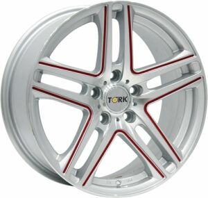 Megatork TORK 378 6x14inç 4x100 SILVER MACHINED RED