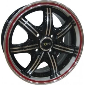 Megatork TORK 454 6x14inç 4x100 BLACK MACHINED + RED