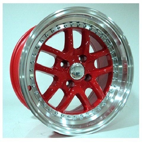 POWCAN BK 661 8X15inç 4X100 RED MACHİNED ÇELİK JANT