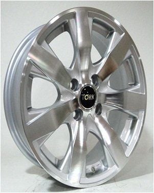 Megatork TORK 6803 6.5x15inç 4x100 et 35 73.1 Silver Machined Çelik Jant