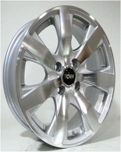 Megatork TORK 6803 6.5x15inç 4x100 et 35 73.1 Silver Machined Çelik Jant