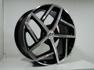 BK 5717 7.5x17inç 5x100 ET35 57.1 BLACK Machined Replika Çelik Jant