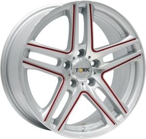 Megatork TORK 378 6x14inç 5x100 SILVER MACHINED RED ÇELİK JANT