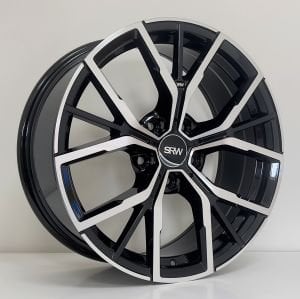 SRW 5442 8X18İNÇ  5X120 ET35 72.56 BLACK MACHINED XL ÇELİK JANT