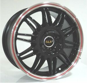 Slk SLK 1302 6.5x15inç 4x108 BLACK MACHINED RED ÇELİK JANT