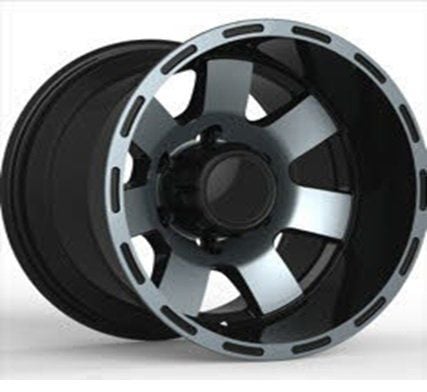 SRW 7064 10x15inç 5x139.7 ET-35 110 BLACK MACHINED Çelik Jant